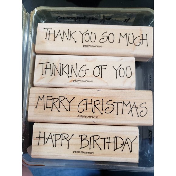 Stampin Up Greetings For You Various Greetings Wooden Stamps